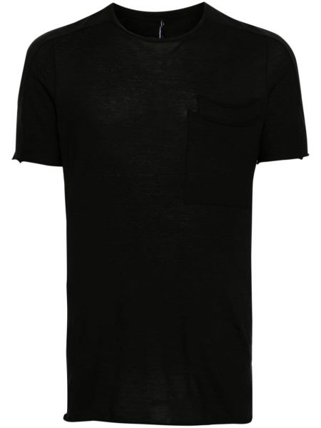T-shirt en coton col rond Masnada noir