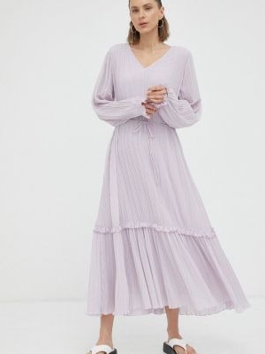 Sukienka długa Bruuns Bazaar fioletowa