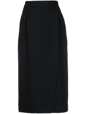 Falda de tubo ajustada de cintura alta Versace negro