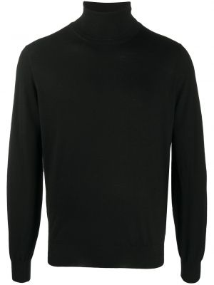 Jersey cuello alto con cuello alto de tela jersey Brunello Cucinelli negro
