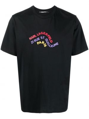 T-shirt con stampa Karl Lagerfeld nero