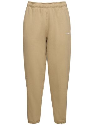 Памучни спортни панталони Nike каки