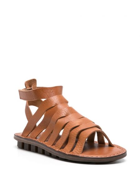Kožené sandály Trippen hnědé