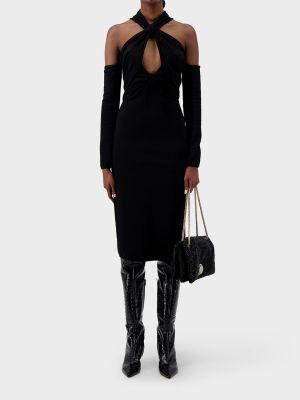 Viszkóz midi ruha Giambattista Valli fekete