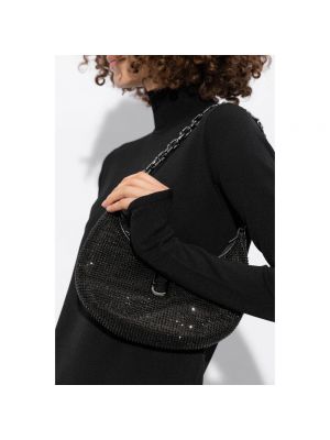 Torba na ramię z kryształkami elegancka Marc Jacobs czarna