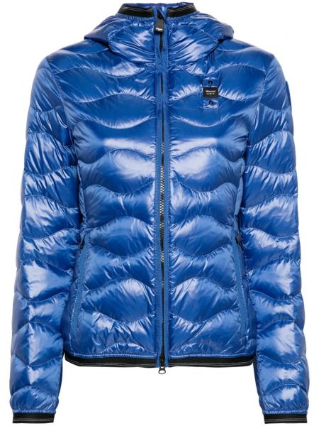 Pikowana kurtka z kapturem Blauer niebieska