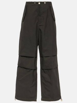 Βαμβακερό παντελόνι σε φαρδιά γραμμή Dion Lee μαύρο