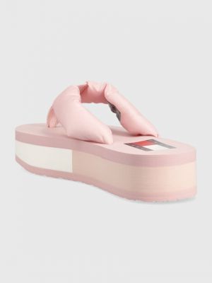 Sandale cu platformă Tommy Jeans roz