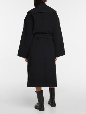 Vlnený kabát Patou čierna