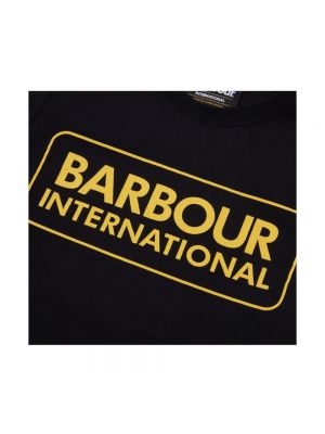 Koszulka z nadrukiem Barbour czarna