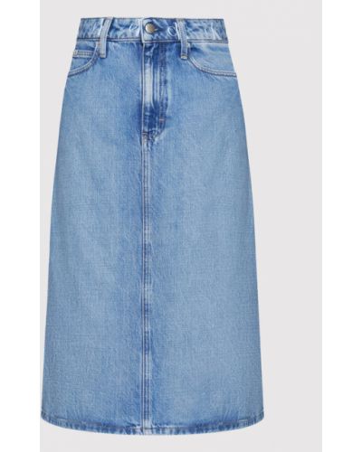 Spódnica jeansowa Calvin Klein Jeans, niebieski