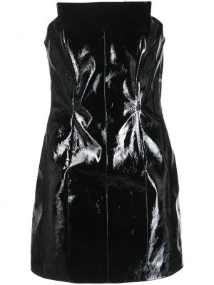 Δερμάτινη κοκτέιλ φόρεμα The Mannei μαύρο