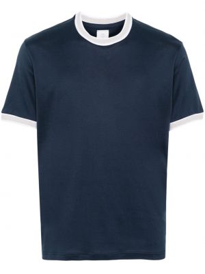 T-shirt en coton à rayures Eleventy bleu