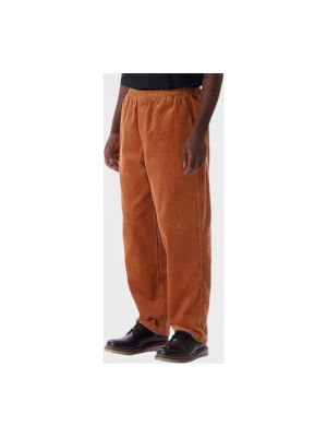 Pantalones rectos de pana Obey naranja