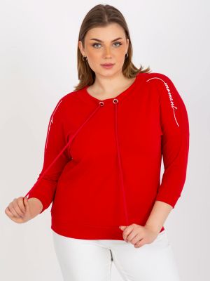 Bluză cu inscripții Fashionhunters roșu