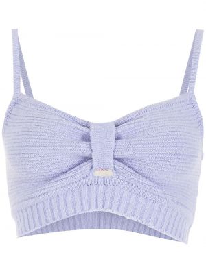 Crop top i stickad Cecilia Prado blå