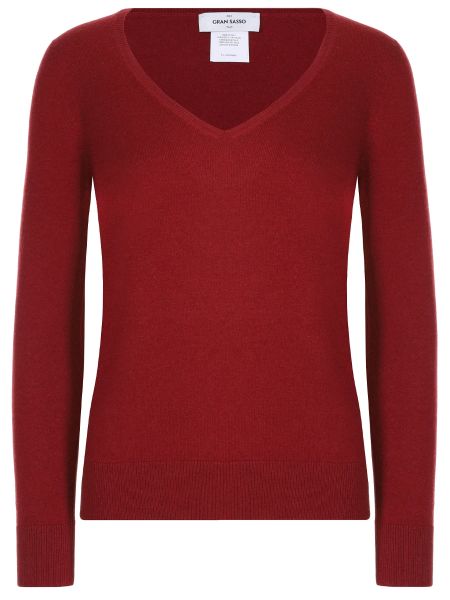 Шерстяной пуловер Gran Sasso бордовый
