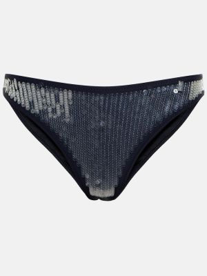 Bikini à paillettes Jean Paul Gaultier bleu