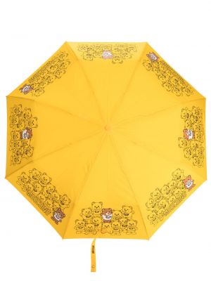 Чадър с принт Moschino жълто