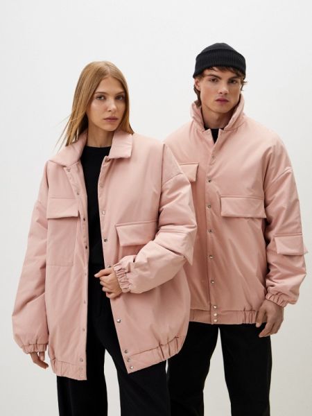 Утепленная демисезонная куртка Pennymanny розовая