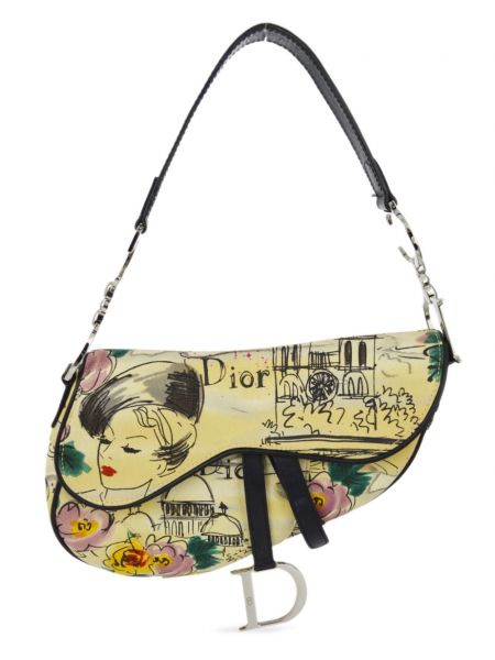 Чанта за ръка с принт Christian Dior Pre-owned бяло
