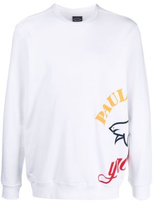 Trykt sweatshirt Paul & Shark hvit