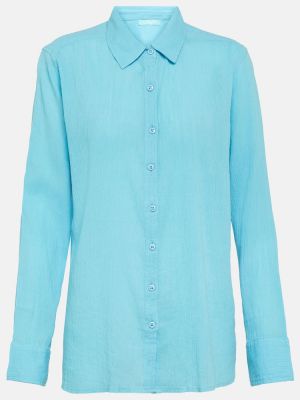 Camisa de gasa de algodón Melissa Odabash azul