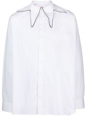 Βαμβακερό πουκάμισο με μοτίβο αστέρια Charles Jeffrey Loverboy λευκό