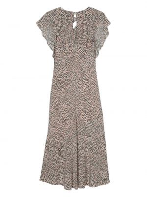 Mustriline lilleline siidist kleit Equipment roheline
