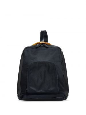 Bambusový batoh z nylonu Gucci Pre-owned černý