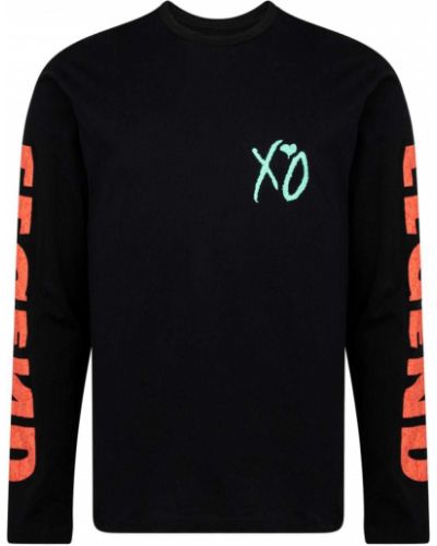 Camiseta de manga larga manga larga The Weeknd negro