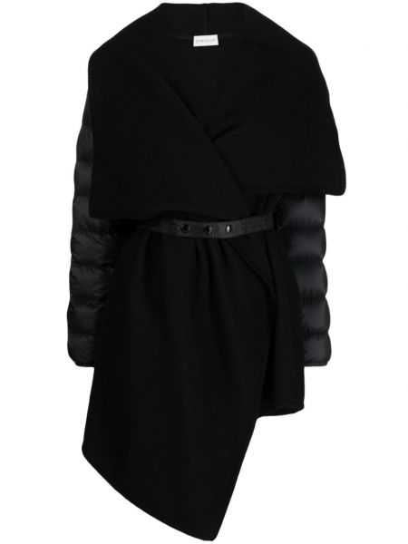 Gyapjú kabát Moncler fekete