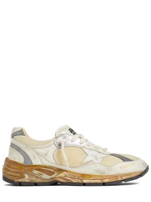 Sneakers di pelle di nylon Golden Goose bianco