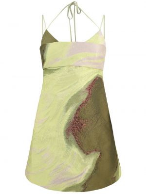 Rochie cu imagine cu imprimeu abstract Simkhai verde