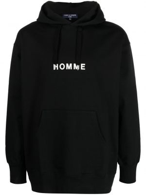 Kapučdžemperis ar apdruku Comme Des Garçons Homme melns