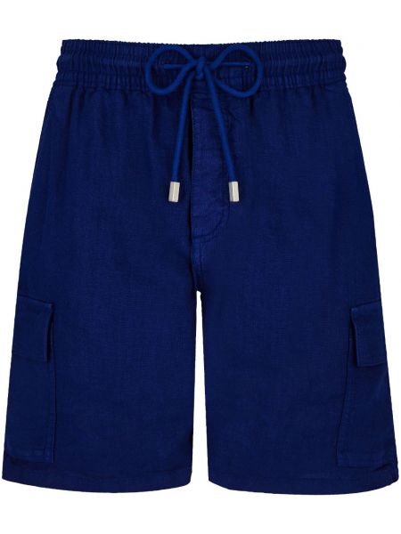 Shorts cargo en lin Vilebrequin bleu