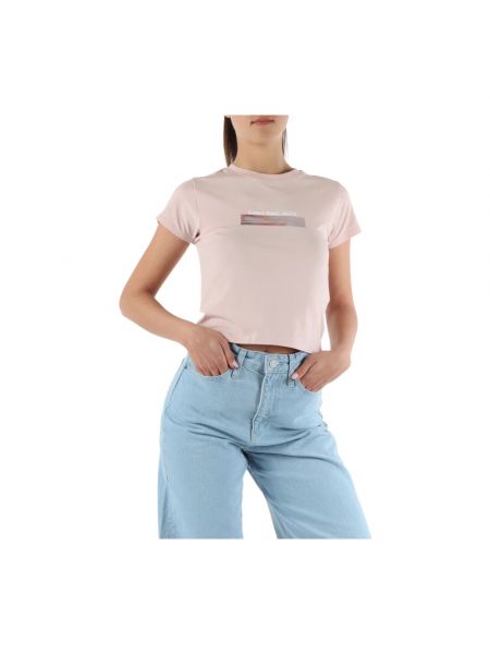 T-shirt mit print Calvin Klein Jeans pink
