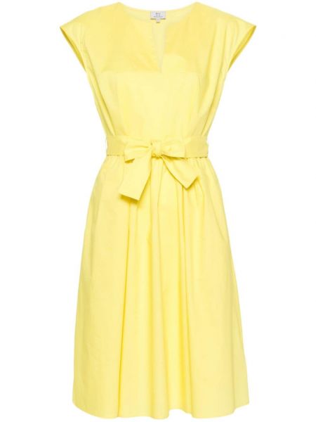 Μίντι φόρεμα με λαιμόκοψη v Woolrich κίτρινο