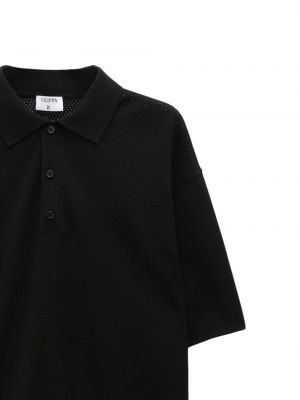 Tinklinis polo marškinėliai Filippa K juoda