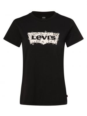 Koszulka bawełniana z nadrukiem Levi's czarna