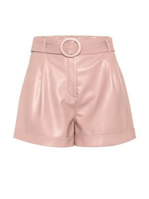 Pantalones cortos de cuero Nanushka rosa