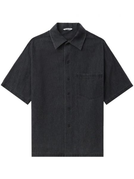 Camicia di cotone Auralee nero