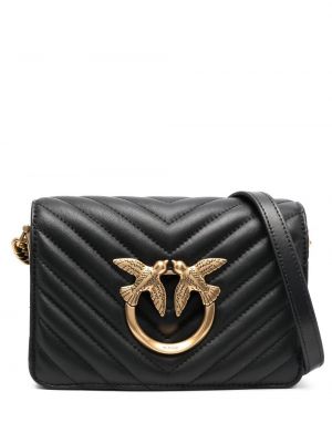 Stepēta crossbody rokassoma Pinko melns