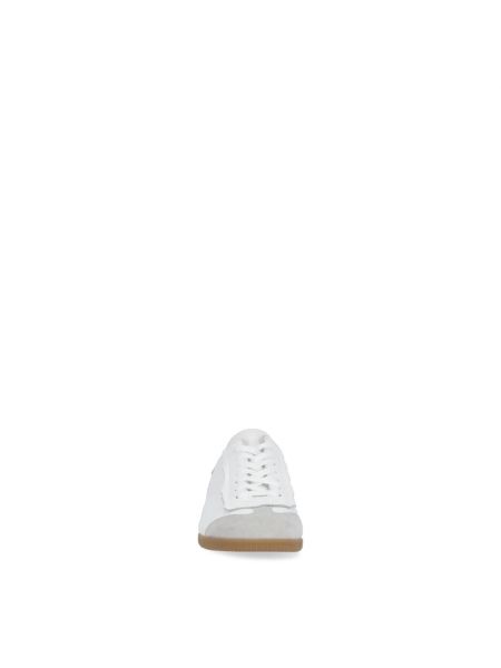 Zapatillas de cuero de punta redonda Maison Margiela blanco