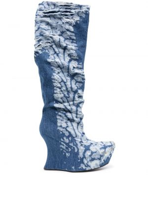 Obrabljene gumijasti škornji Masha Popova modra