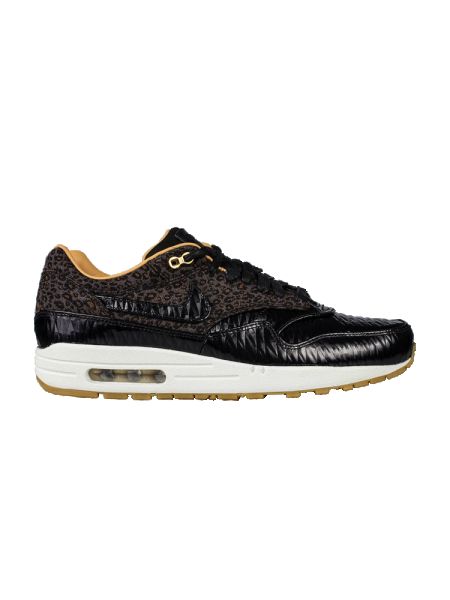 Стеганые леопардовые кроссовки Nike Air Max черные