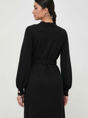 Vlněné mini šaty Luisa Spagnoli černé