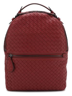 Кожаный рюкзак Bottega Veneta бордовый