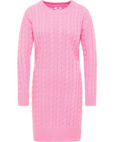 Πλεκτή φόρεμα Mymo ροζ