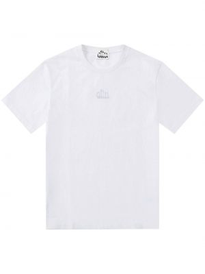 Памучна тениска бродирана Altu бяло